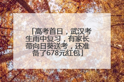 高考首日，武汉考生雨中复习，有家长带向日葵送考，还准备了678元红包